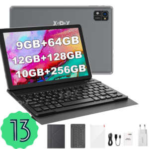 9GB+64GB Tab WiFi 2024 Neueste Tablet 10 Zoll Android13 PC mit Schutzhülle 5+8MP