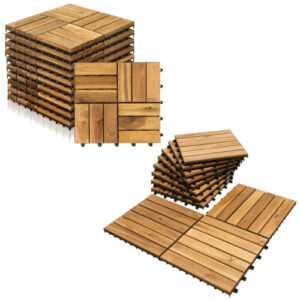 Holzfliesen Terrassenfliesen 1-10㎡ aus Holz Terrassenplatten Balkonfliesen Boden