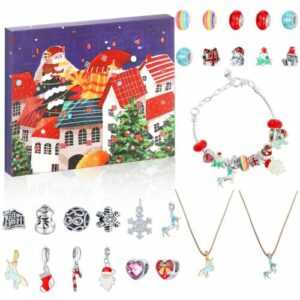 Adventskalender Schmuck 2023 Frauen Mädchen24 Überraschungen - Armband Halske...