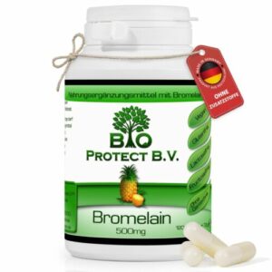 Bromelain 500 mg 2000GDU  120Kapseln Ohne Zusätze-Rein Bio Protect Ananas Enzym