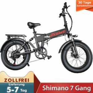 MTB Elektrofahrrad 20 Zoll E Mountainbike 250W 48V Fatbike E-bike Shimano eBike