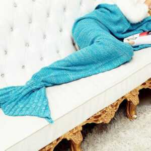 Beliebte Meerjungfrauenschwanzdecke gehäkelt weiche Schlafdecke.