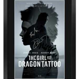 Mädchen mit Drachen Tattoo A3 gerahmt Rooney Mara Daniel Craig Poster ein Filmfan