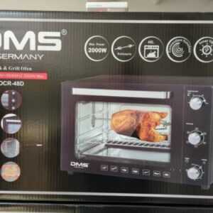 DMS® OCR-48D - 48 Liter Mini Backofen mit Umluft 2000 Watt Pizzaofen & Drehspieß