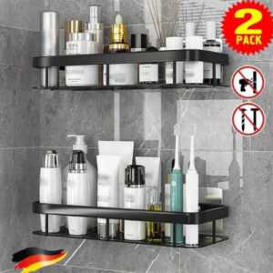 2er Duschablage Ohne Bohren Ecke Dauerhaft Aluminium Badregal Regal Badregal