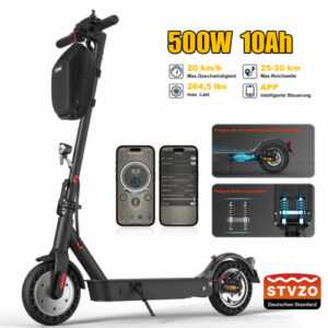500W E-Scooter mit Straßenzulassung Elektroroller ABE Faltbar Elektro Roller+APP