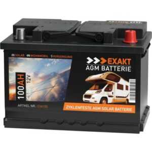 AGM Solarbatterie 100Ah 12V Wohnmobil Versorgung Boot Solar Batterie Gel Akku