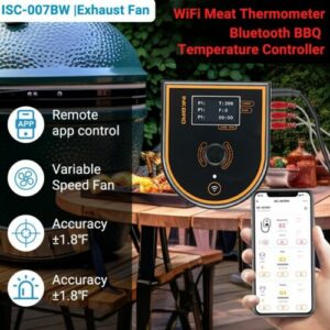 Exhaust Fan BBQ Temperature Controller WiFi Bluetooth Grill Meat Thermometer EU