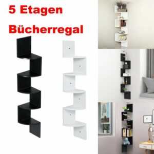 5 Etagen Küchenregal Hängeregal Regal Büroregal Bücherregal Eckregal Wandregal