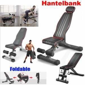 Klappbar Hantelbank Training Fitness Bank Bauchtrainer Schrägbank Hantelbank DE