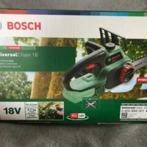 Bosch UniversalChain 18V Akku-Kettensäge ohne Akku und Ladegerät Leicht - Grün