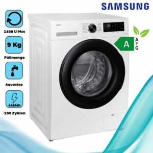 Samsung  Waschmaschine - 9kg, A Energieeffizienz, 1400 U/Min, WLAN, App-Steuerun