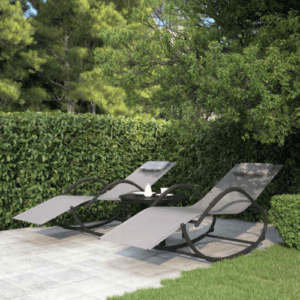 Schaukelliege Stahl Textilene Gartenliege Relaxliege Sonnenliege Liege