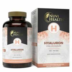 Hyaluronsäure 100 Kapseln hochdosiert mit 500 mg - Vegan - Hyaluron Haut Gelenke