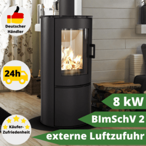 Kaminofen BImSchV 2 Dauerbrand 8 kW Dauerbrandofen Holzofen Holz Kamin Modern