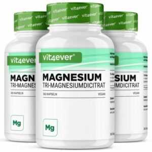 Magnesium 1095 Kapseln - á 750 mg Tri-Magnesiumdicitrat - Hochdosiert + Vegan
