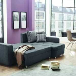 Sofa Couch / Anthrazit Schwarz / Wohnlandschaft LUXOR / 2x 2x1 m / Neuwertig