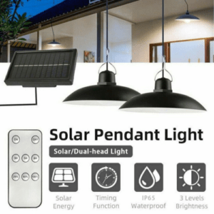 30LED Solarbetriebene Pendelleuchte Industrie mit Fernbedienung Hängelampe