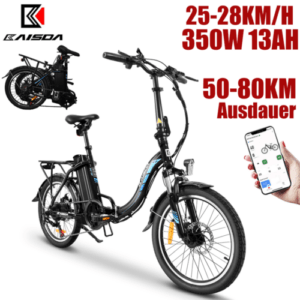 E bike Faltrad Damen & Herren 468WH Elektrofahrrad Klappbar 20 Zoll 54N.M 13Ah