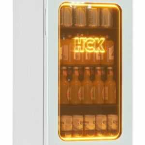 HCK 98L Getränkekühlschrank mit LED-Licht, Minibar kleine Bierkühlschrank,0-15°C