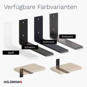 HOLZBRINK® Regalträger Regalwinkel Regalhalterung Wandregal Regalbodenträger