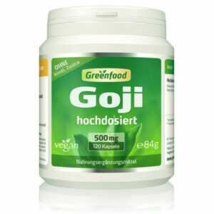 Goji-Beere, 500 mg, hochdosiert, 120 Kapseln. Vegan.