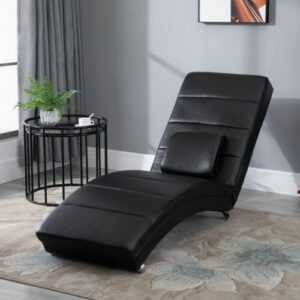 HOMCOM Relaxliege mit Massagefunktion Chaiselongue Loungesessel Schwarz