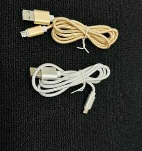 Android Handy Ladekabel Micro USB 2,0 2 Stück Gold weiß Sofort Versand