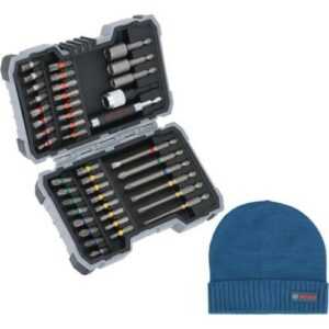 Bosch Professional 43tlg. Schrauberbit Set inkl. Magnethalter Bosch Mütze/Beanie