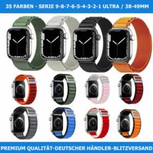 🔥ARMBAND Nylon Alpine Loop🔥für apple watch Serie 9 8 7 6 5 SE ULTRA 38-49mm