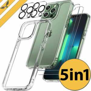 Bumper für iPhone 15 14 13 12 11  Schutzhülle 2x Panzerfolie 2x Kameraschutzglas