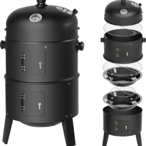 Tectake® 3In1 Holzkohlegrill Smoker Räucherofen, Smoker Grill Mit Thermometer Un