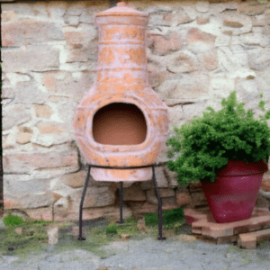 Feuerstelle Aztekenofen Terrassenofen 80 cm Terracotta Gartenkamin