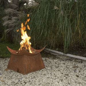 Feuerschale Feuerstelle Terrassenfeuer Pflanzschale Rost mit Sockel quadratisch