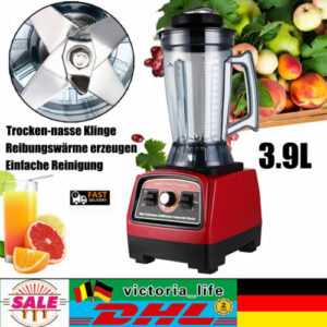 3.9L Standmixer Smoothie Mixer Maker 2in1 Küche Blender Edelstahl 57000rpm 2800W