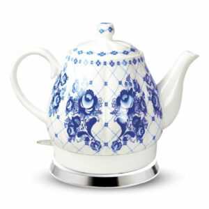 Keramikwasserkocher – Gzhel– 1,7 l Teekanne Teekocher Wasserkessel Kocher