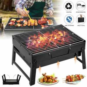 Campinggrill Holzkohlegrill BBQ Klappgrill Picknickgrill Terrasse Tragbar Garten