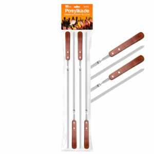 Grillspieß Schaschlik Spieß 4x Fleischspieße 55 cm Posylka Edelstahl 2 mm Kebab