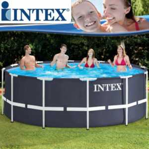 Intex 366x122 Swimming Pool Schwimmbad Frame Aufstellpool Gartenpool rund