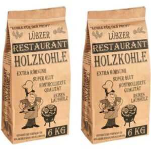 Favorit Lübzer Gastro-Holzkohle Grillkohle Grillholzkohle Qualitätskohle 12 kg