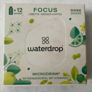 Waterdrop® Microdrink Focus Limette-Grüner Kaffee 10 Getränkewürfel Drops
