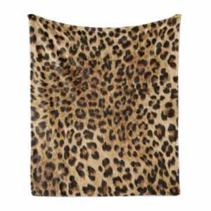 Leopard-Druck Weich Flanell Fleece Decke Wildtierhaut