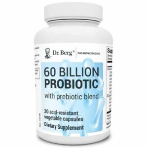 Dr. Berg 60 Milliarden Probiotika (30 pflanzliche Kapseln) Neu & versiegelt