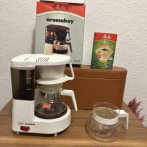 Melitta Aromaboy Filter-Kaffeemaschine 1-2 Tassen Vintage Beige Braun Unbenutzt