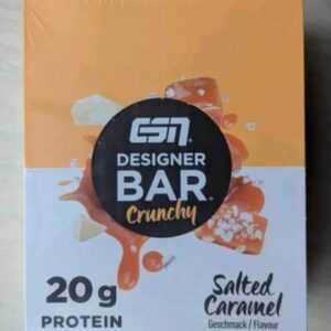 (MHD 18/05/24) ESN Designer Bar Crunchy Salted Caramel 12 x 20g Protein Riegel