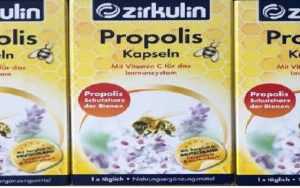 ZIRKULIN Propolis Kapseln 3 x 30 Kapseln Propolis +Vitamin C, made in DE