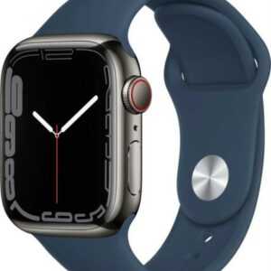 Apple Watch Series 7 GPS+Cellular 41mm Graphite Edelstahl Abyss Blue Sport Band