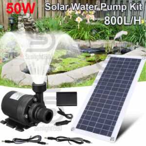 Solar Wasserpumpe 12V 50W 800L/H Tauchpumpe Gartenpumpe Brunnenpumpe Solar Pumpe