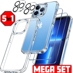Hülle iPhone 15 14 13 12 11 Pro MAX Mini 2x Panzerfolie Kamera Glas Schutz Case
