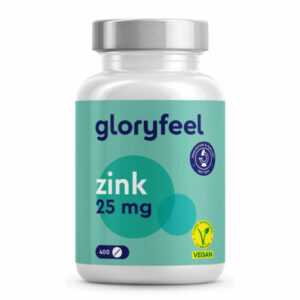 Zink Tabletten hochdosiert - 400 Stk. á 25mg reines Zinc - Premium Zink-Gluconat